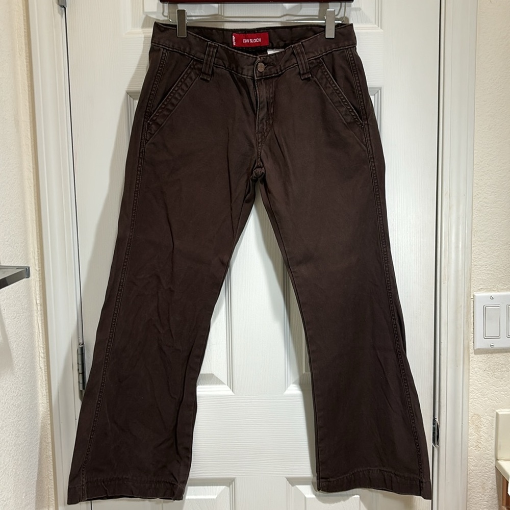 Levi’s jeans low slouch brown flare bell bottom jeans red tab Levi’s junior sz 9